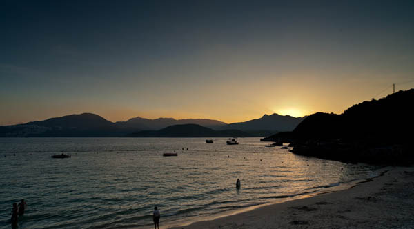 Camped out in the most pure beach in Hong Kong - Half Moon Bay